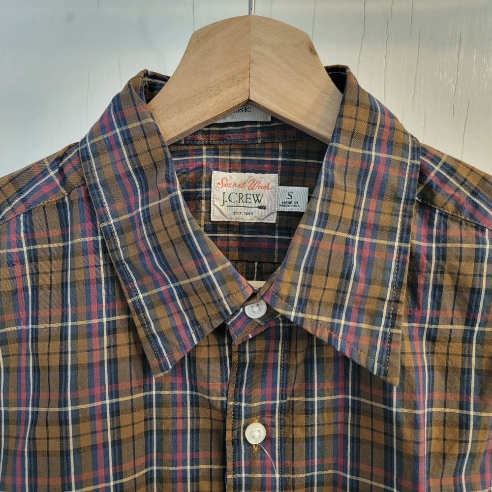 J. Crew secret wash cotton poplin shirt size S NWT